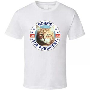 Cat Lover Graphic Tee Morris The Cat For President 89